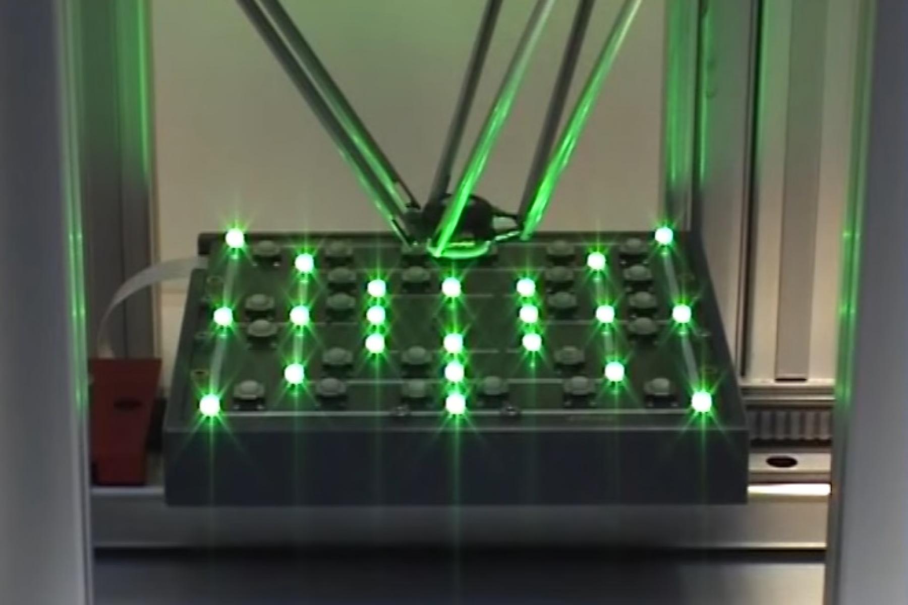 Watch the Pocket Delta robot at work.